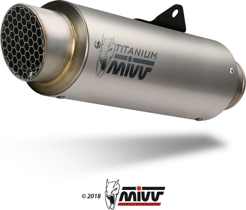 Mivv SPORT GPpro Imp. compl./Full sys. 1x1 TITANIUM for SUZUKI GSX-R 125 2017 ECE approved if optionally catalysed (Euro4) Catalyzer is included | S.055.L6P