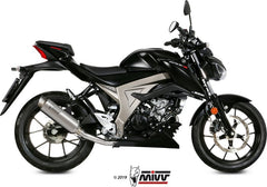 Mivv SPORT GPpro Imp. compl./Full sys. 1x1 TITANIUM for SUZUKI GSX-R 125 2017 ECE approved if optionally catalysed (Euro4) Catalyzer is included | S.055.L6P