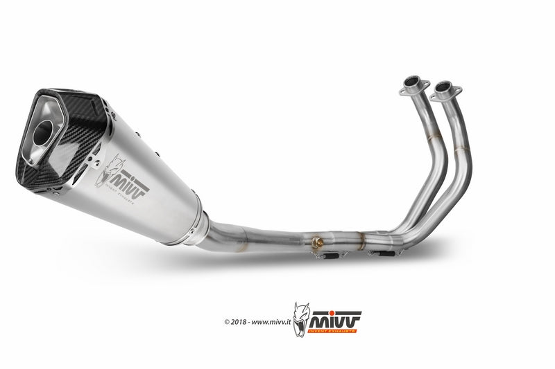 Mivv SPORT DELTA RACE Imp. compl./Full sys. 2x1 STAINLESS STEEL for YAMAHA MT-07 2014 ECE approved (Euro3/Euro4) Catalyzer is included | Y.045.LDRX