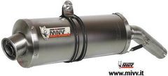 Mivv SPORT OVAL SLIP-ON Muffler INOX/ST. STEEL for KAWASAKI ZX-6 RR 2003 - 2004 EC approved  | K.009.LX1
