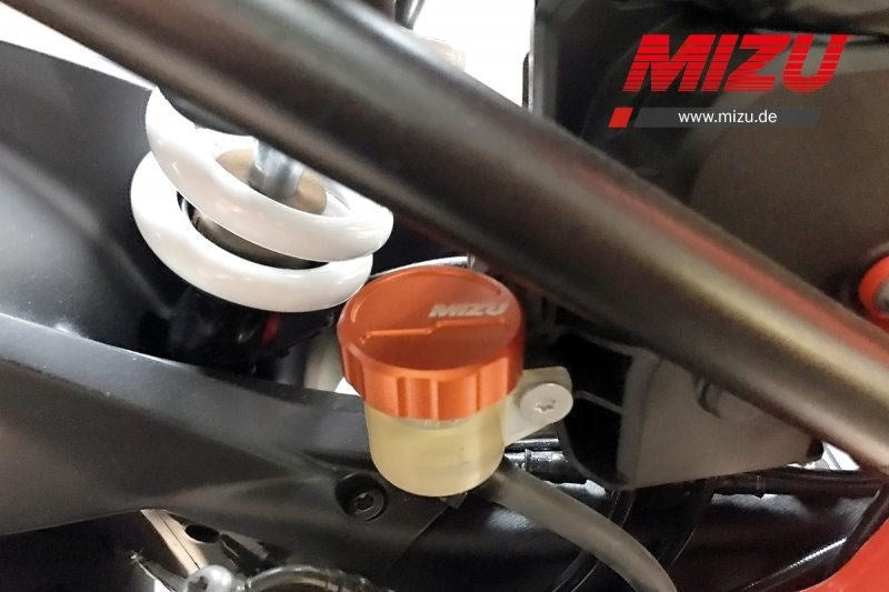 Mizu Pro Race brake fluid reservoir cap back, Orange Anodize | 3064115