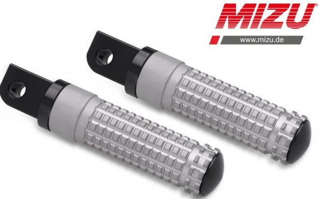 Mizu Race passenger's footpeg, including ABE, Black/Silver | 409ST1120030