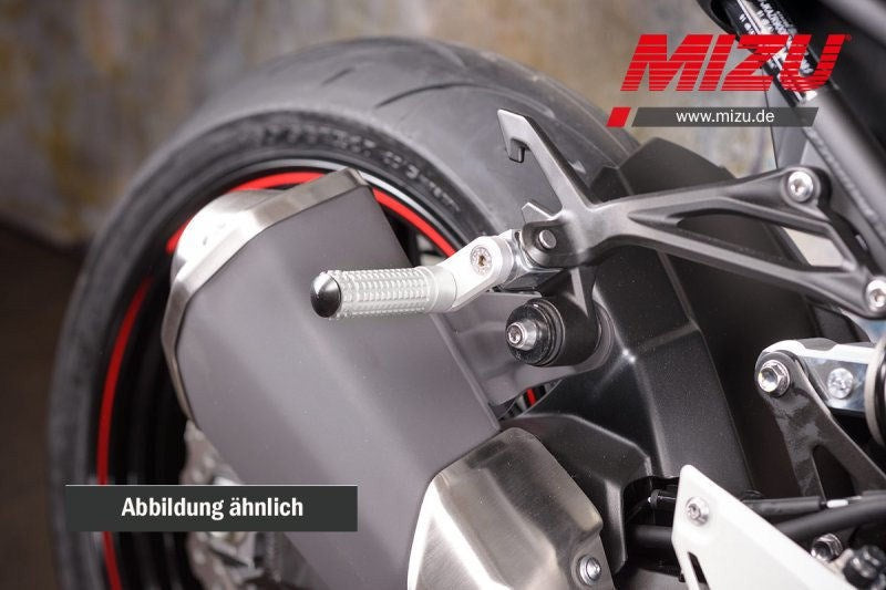 Mizu Flex Race passenger's footpeg, including ABE, Silver/Silver | 409TT3320008