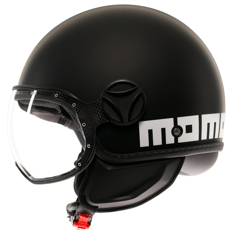 MOMO DESIGN HELMET FGTR CLASSIC MOMODESIGN E2206, MONO MATT BLACK/WHITE | 21184A7001001