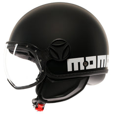 MOMO DESIGN HELMET FGTR CLASSIC MOMODESIGN E2206, MONO MATT BLACK/WHITE | 21184A7001001