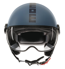 MOMO DESIGN HELMET FGTR CLASSIC MOMODESIGN E2206, MONO MATT DUSTY BLUE/BLUE | 21184A7001006