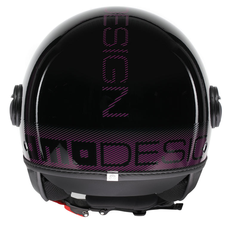 MOMO DESIGN HELMET FGTR CLASSIC MOMODESIGN E2206, STRIPES BLACK/FUCSIA | 21184A7001011