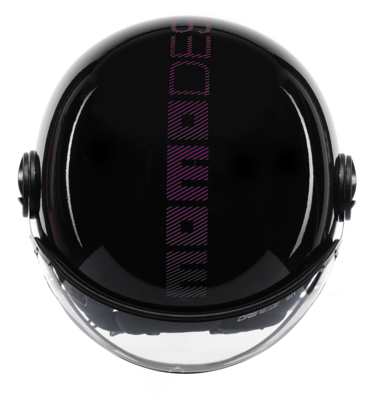 MOMO DESIGN HELMET FGTR CLASSIC MOMODESIGN E2206, STRIPES BLACK/FUCSIA | 21184A7001011