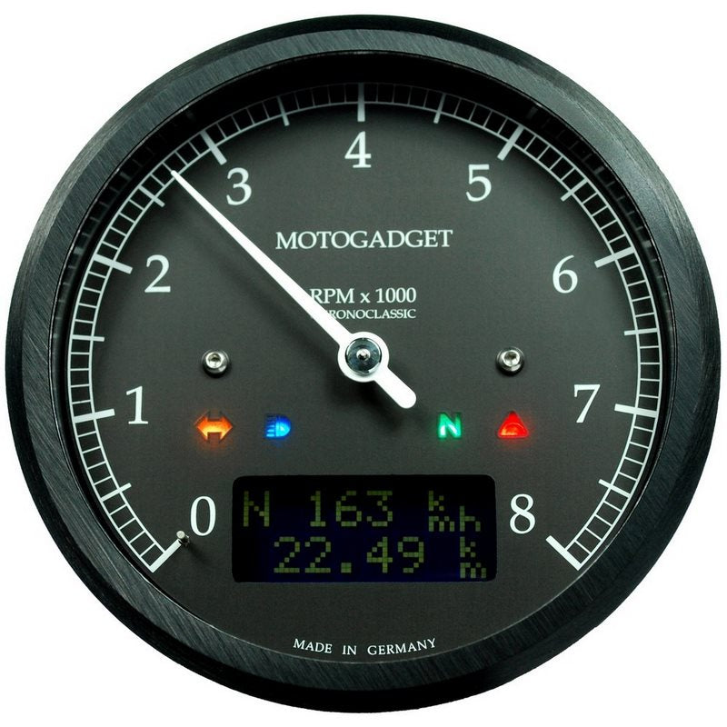 Motogadget Chronoclassic 8 Darkedition (Dark Lcd) Black | 2004058