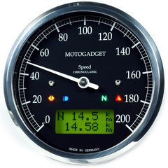 Motogadget Chronoclassic Speedo (Green Lcd) Polished | 2004080