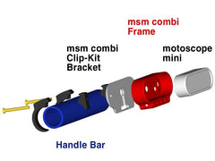 Motogadget Msm Combi Handle Bar Clip-Kit Bracket 22Mm Black | 3005055