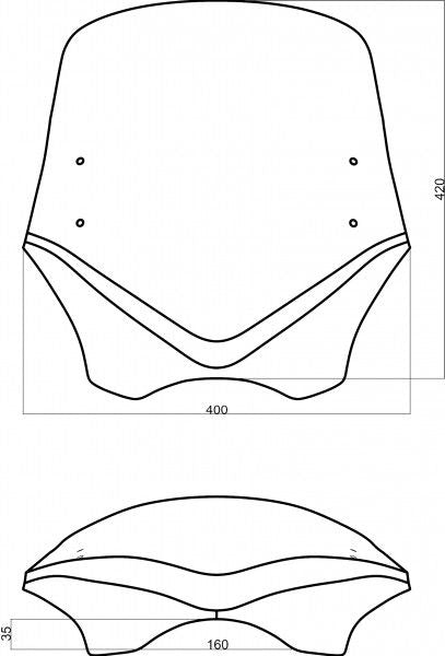 MRA V-FLOW VARIO-TOURING-SCREEN TYP"C" - V-Flow Vario-Touring-Screen "C" all years