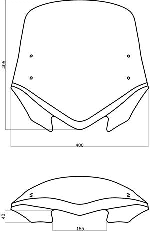 MRA V-FLOW VARIO-TOURING-SCREEN TYP"Z" - V-Flow Vario-Touring-Screen "Z" all years