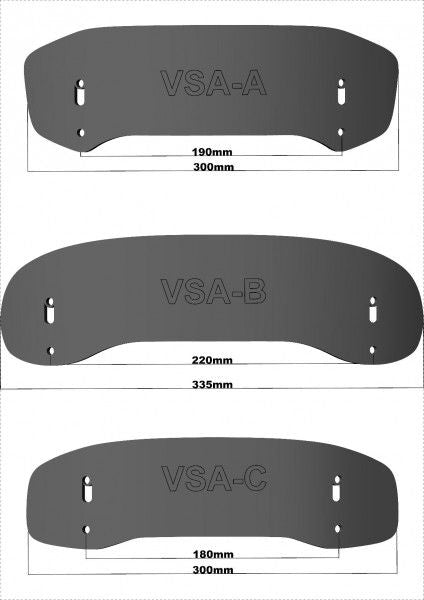 MRA VSA-TYP B (33/22 CM) - Vario-Touring-part "VSA.B" incl. clamps all years