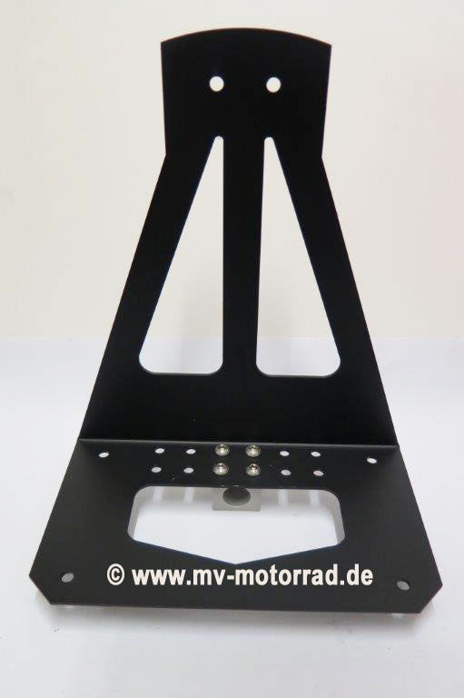 MV Motorrad Luggage Rack for Passenger's Footrest for Solodrivers with Bag 24 Liters - Aluminum new Design - 905316alu-mit-VAUDE-Tasche-24-Liter