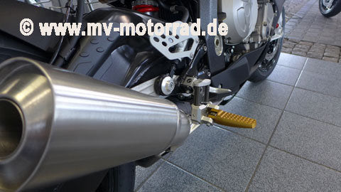 MV Motorrad Vario adjustable Flexible Rider's Footrest lower BMW K1200+ K1300R/S - 908649K1200-K1300SundR
