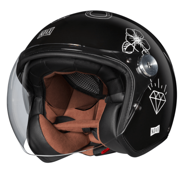 NEXX Garage Helmet X.G30 TATTOO BLACK.WHITE, Size: XS | 01G3001433012
