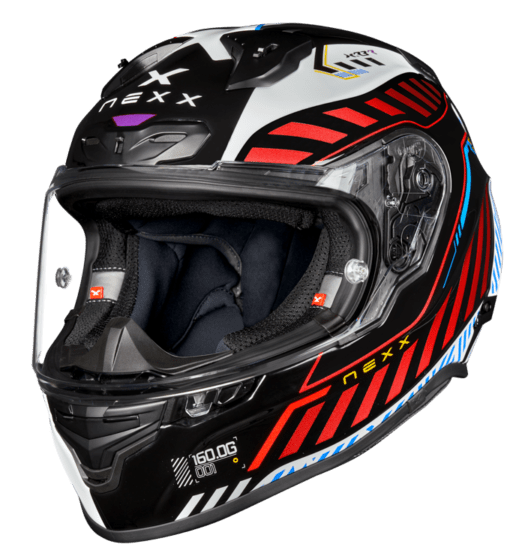 NEXX Race Helmet X.R3R OUT BRAKE BLACK.WHITE, Size: XXS | 01XR301412012