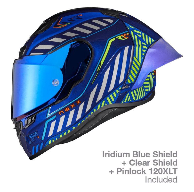 NEXX Race Helmet X.R3R OUT BRAKE INDIGO BLUE, Size: XXS | 01XR303412861