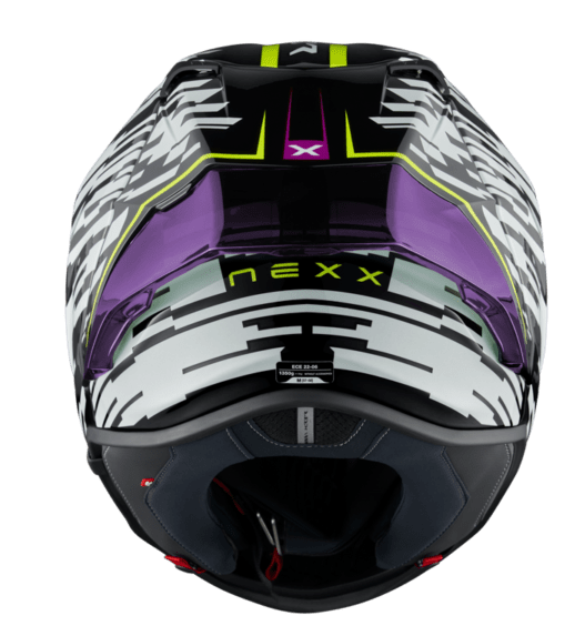 NEXX Race Helmet X.R3R GLITCH RACER WHITE NEON, Size: XXS | 01XR323415159