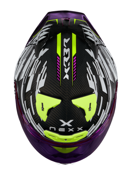 NEXX Race Helmet X.R3R GLITCH RACER WHITE NEON, Size: XXS | 01XR323415159
