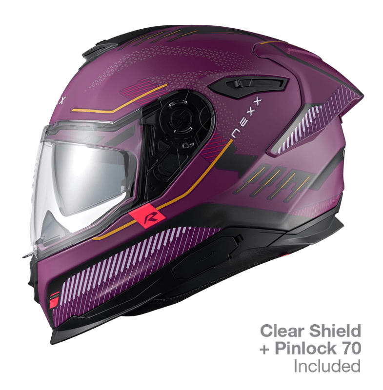 NEXX Sport Helmet Y.100R BARON AUBERGINE MT, Size: XS | 01YR159408934