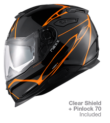 NEXX Urban Helmet Y.100 B-SIDE BLACK.ORANGE, Size: XS | 01YU101405031