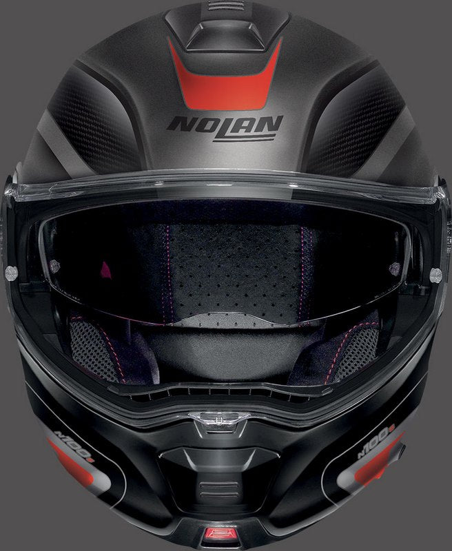Nolan Flip-Up Helmet N100-5 ORBITER N-COM, Grey Red | N15000536068