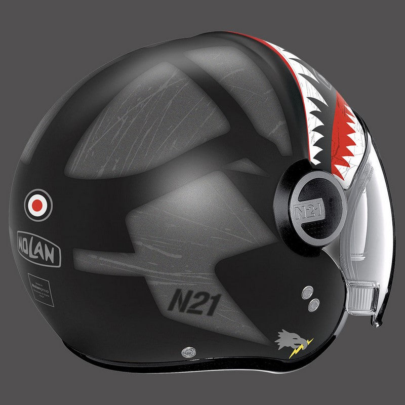 Nolan Jet Helmet N21 Visor Skydweller Grey Black Matt | N21000548092