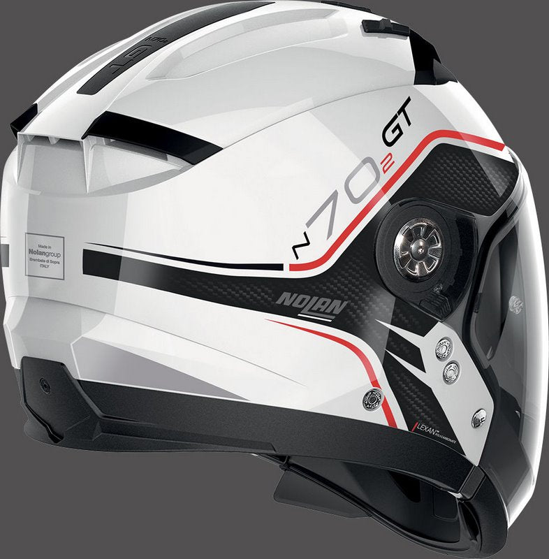 Nolan Modular Helmet N70-2 GT FLYWHEEL N-CO, METAL WHITE | N7G000586053