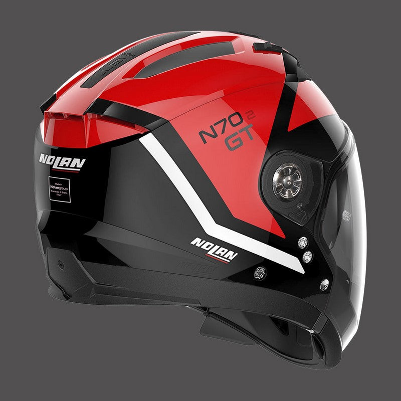 Nolan Modular Helmet N70.2 Gt Glaring N-com Red Black | N7G000798047
