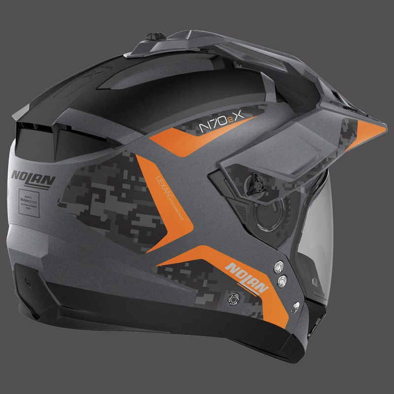 Nolan Modular Helmet N70.2x Torpedo N-com Orange Lava Grey Matt | N7X000547044