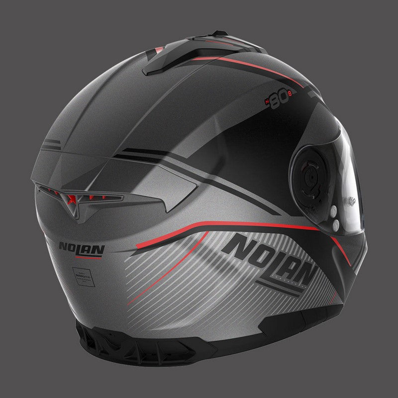 Nolan Full Face Helmet N80.8 Astute N-com Red Lava Grey Matt | N88000529024