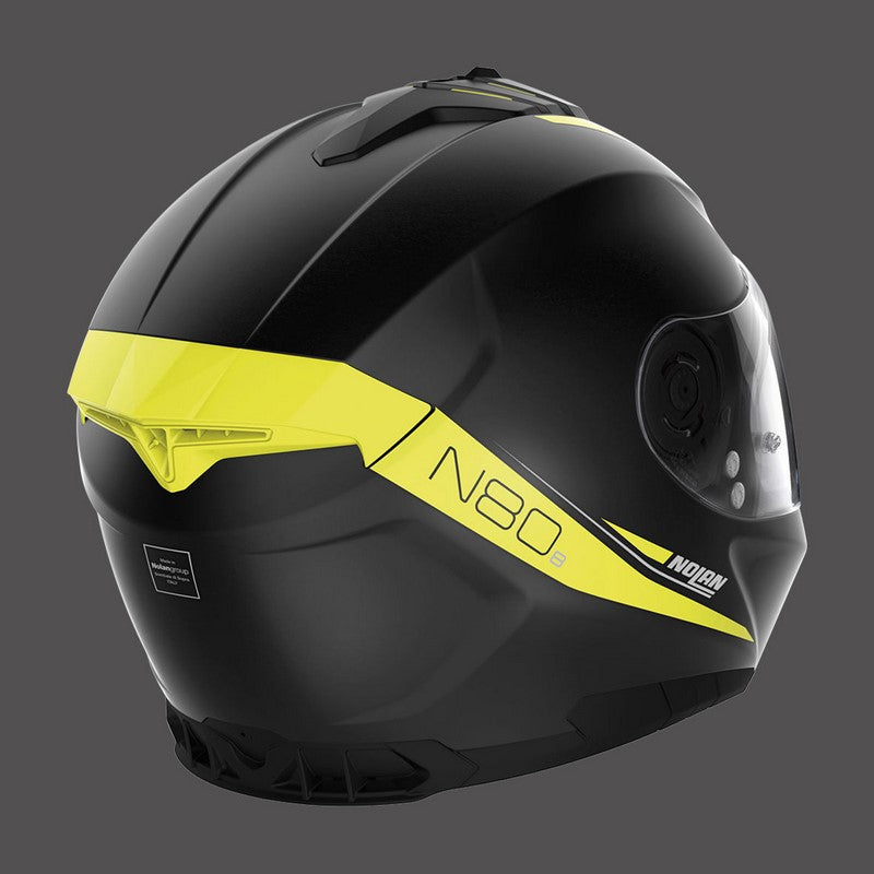 Nolan Full Face Helmet N80.8 Staple N-com Yellow Black Matt | N88000533055