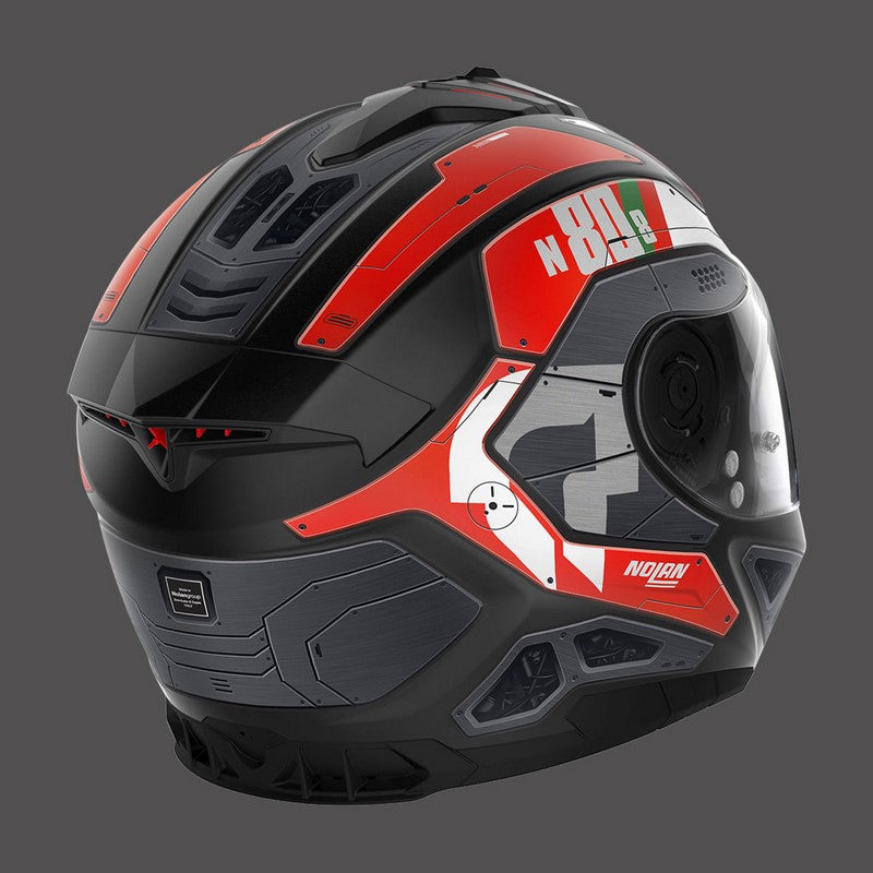 Nolan Full Face Helmet N80.8 Starscream N-com Red White Matt | N88000544035