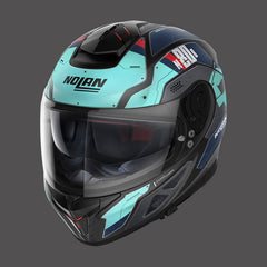 Nolan Full Face Helmet N80.8 Starscream N-com Teal Blue Black Matt | N88000544037