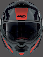 Nolan Flip-Up Helmet N90-3 LANEWAY N-COM, Grey Red | N93000649042