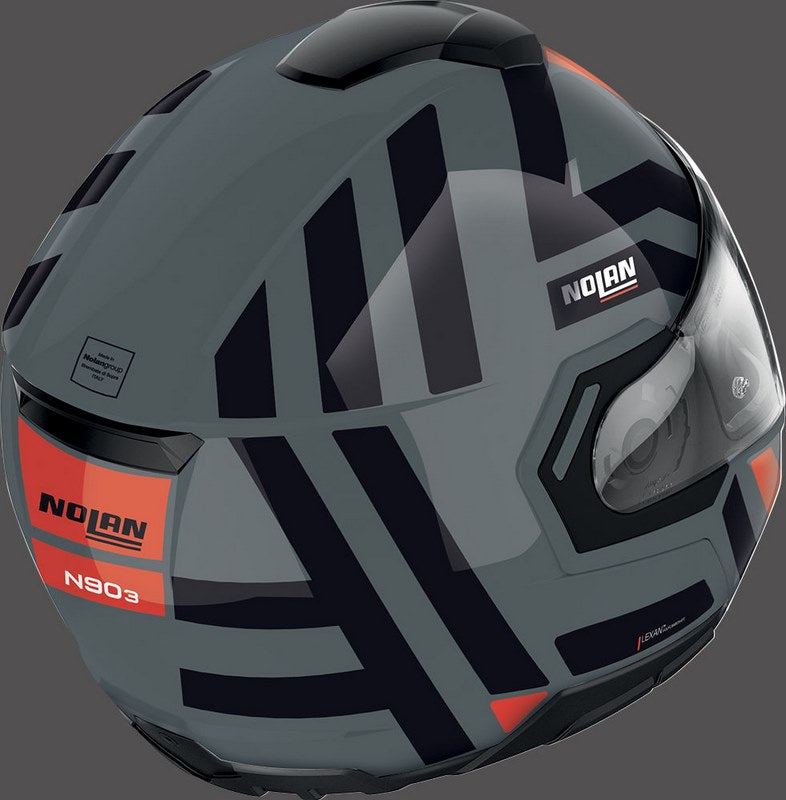Nolan Flip-Up Helmet N90-3 LANEWAY N-COM, Grey Red | N93000649042