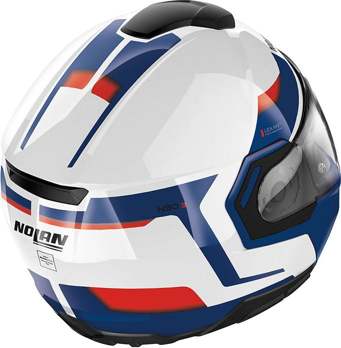 Nolan Modular Helmet N90-3 06 REFLECTOR N-C, White Blue Red | N9Z000537038