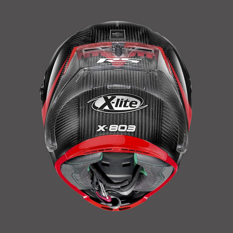 Nolan Full Face Helmet X-lite X-803 Rs Ultra Carbon Helmet Hot Lap Red | U8R000482013