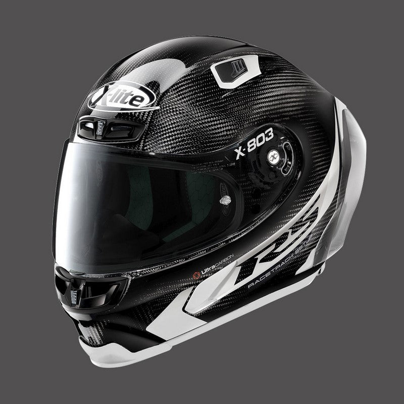 Nolan Full Face Helmet X-lite X-803 Rs Ultra Carbon Helmet Hot Lap White | U8R000482014