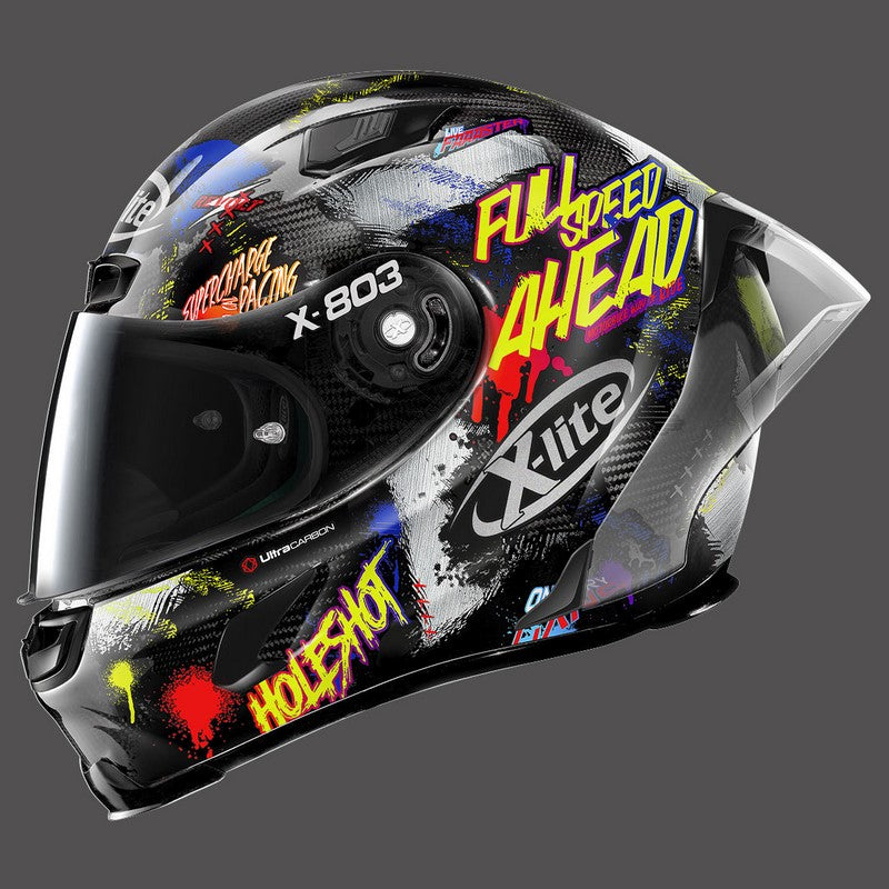 Nolan Full Face Helmet X-lite X-803 Rs Ultra Carbon Holeshot Black Yellow | U8R000541034
