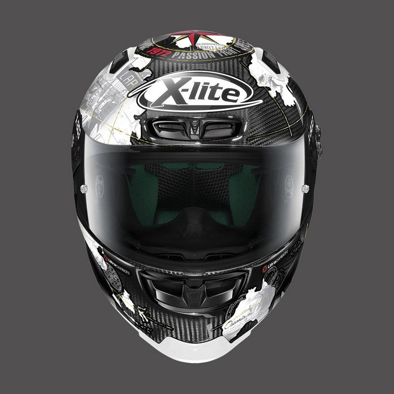 Nolan Full Face Helmet X-lite X-803 Rs Ultra Carbon Replica Checa White | U8R000606060
