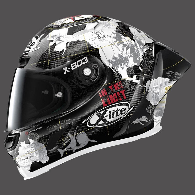 Nolan Full Face Helmet X-lite X-803 Rs Ultra Carbon Replica Checa White | U8R000606060