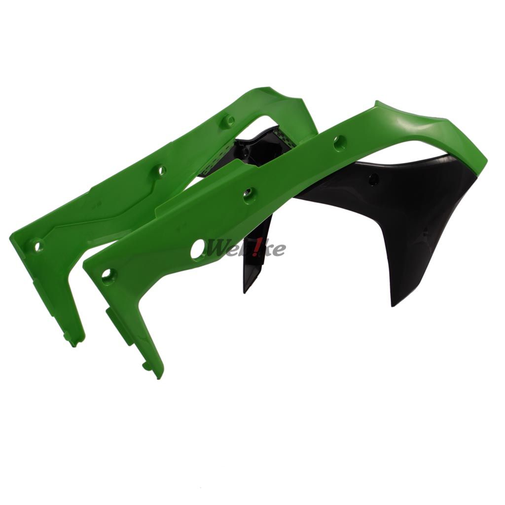 POLISPORT RADIATOR COVERS BLACK/GREEN | 8412300001
