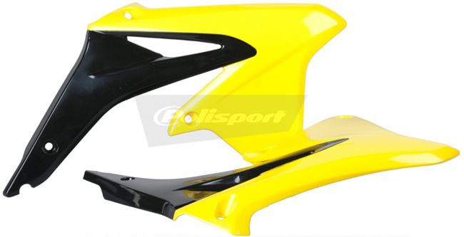 POLISPORT RADIATOR COVERS BLACK/YELLOW | 8412500005