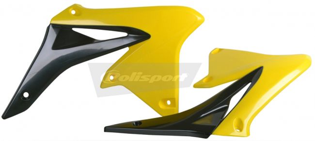 POLISPORT RADIATOR COVERS BLACK/YELLOW | 8413600003