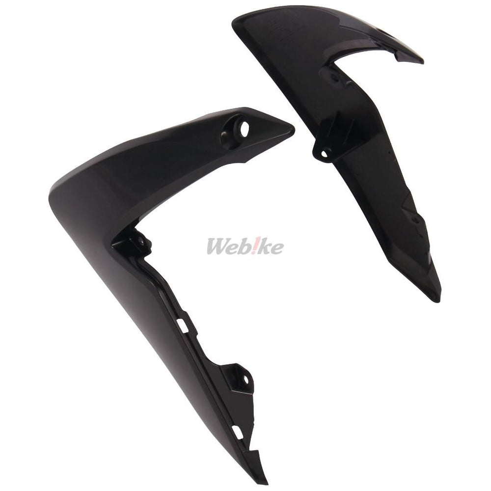 UPPER RADIATOR SCOOPS, BLACK