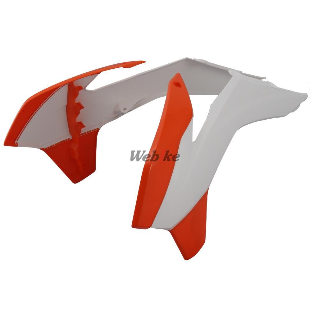 POLISPORT RADIATOR COVERS ORANGE/WHITE | 8417400001