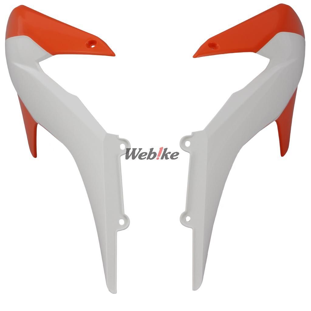 POLISPORT RADIATOR COVERS ORANGE/WHITE | 8417400001